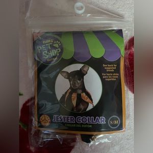Pet shop jester dog collar pet costume new size s/m